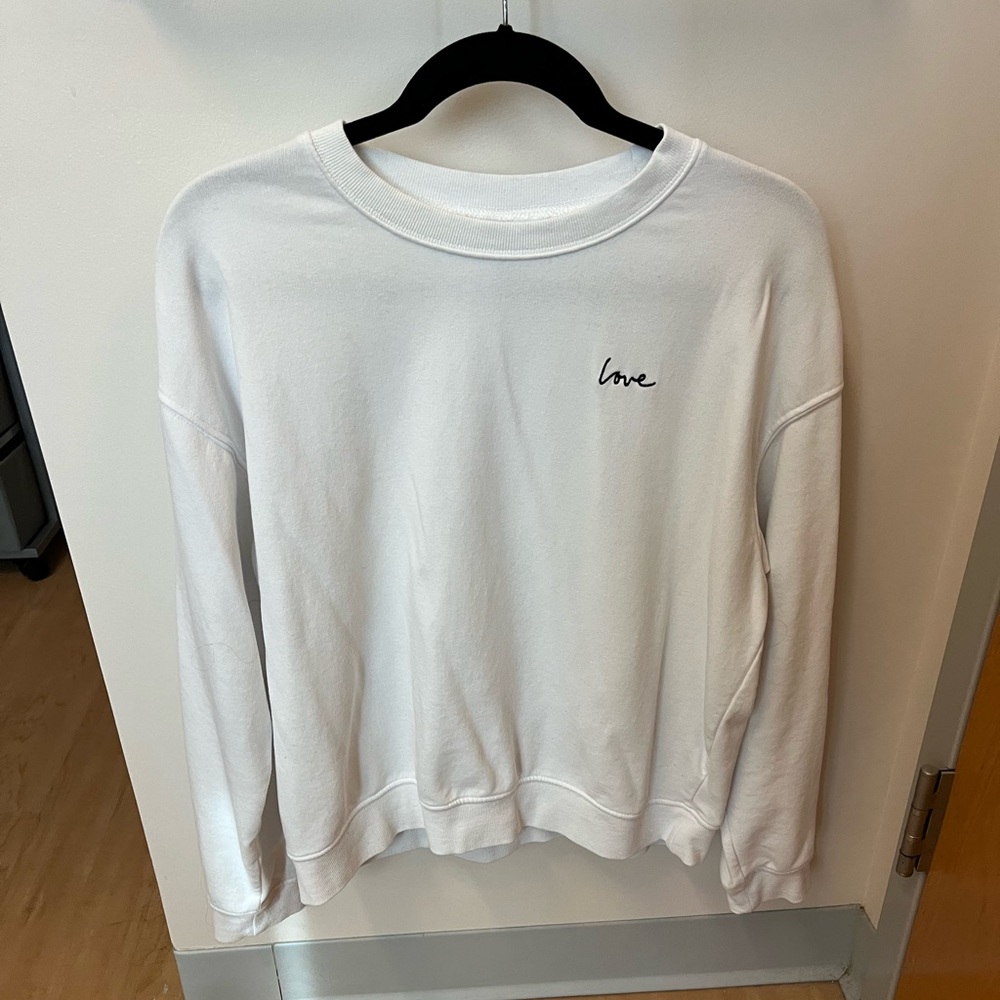 White “Love” Crewneck
